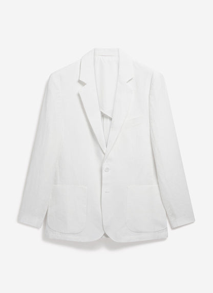 Men's Linen Blazer - Suit Jacket - White