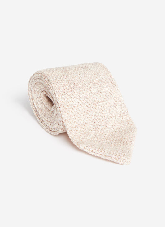 Men's Linen Tie - Suit Ties - Oat Marl