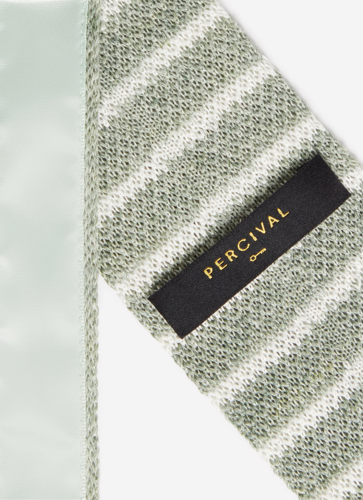 Stripe Linen Tie - Forest Marl