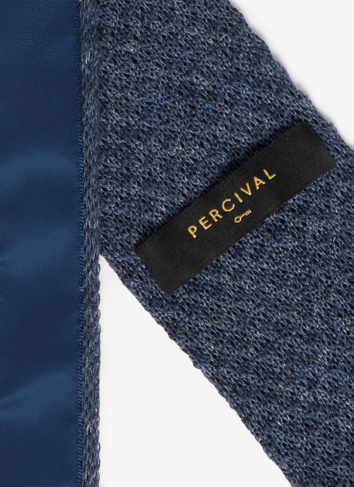 Men's Linen Tie - Suit Ties - Blue Marl
