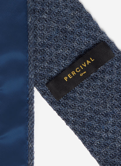 Men's Linen Tie - Suit Ties - Blue Marl