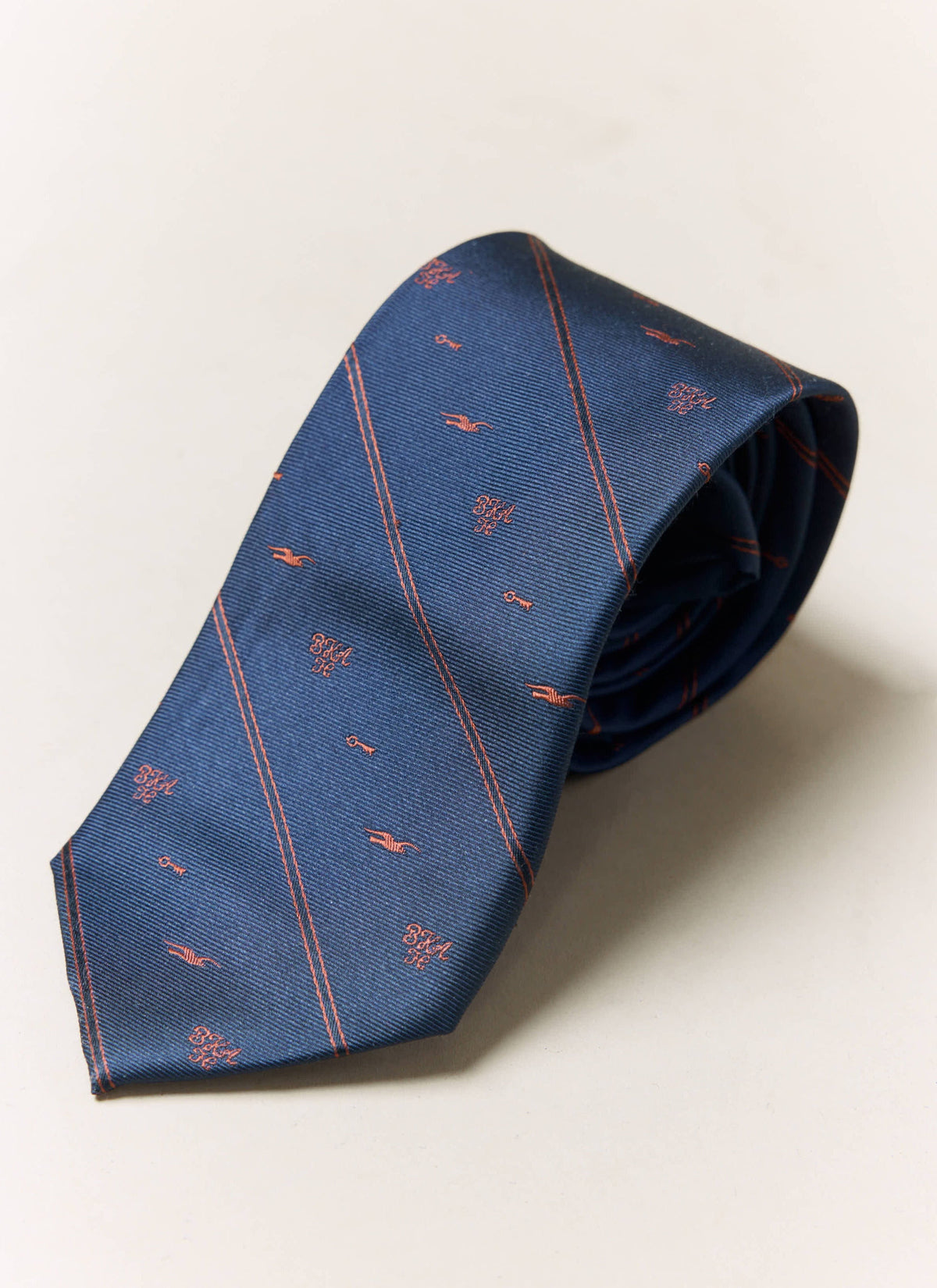 Men's Silk Tie - Jacquard Stripe - Percival x Brighton & Hove Albion F.C. - Navy