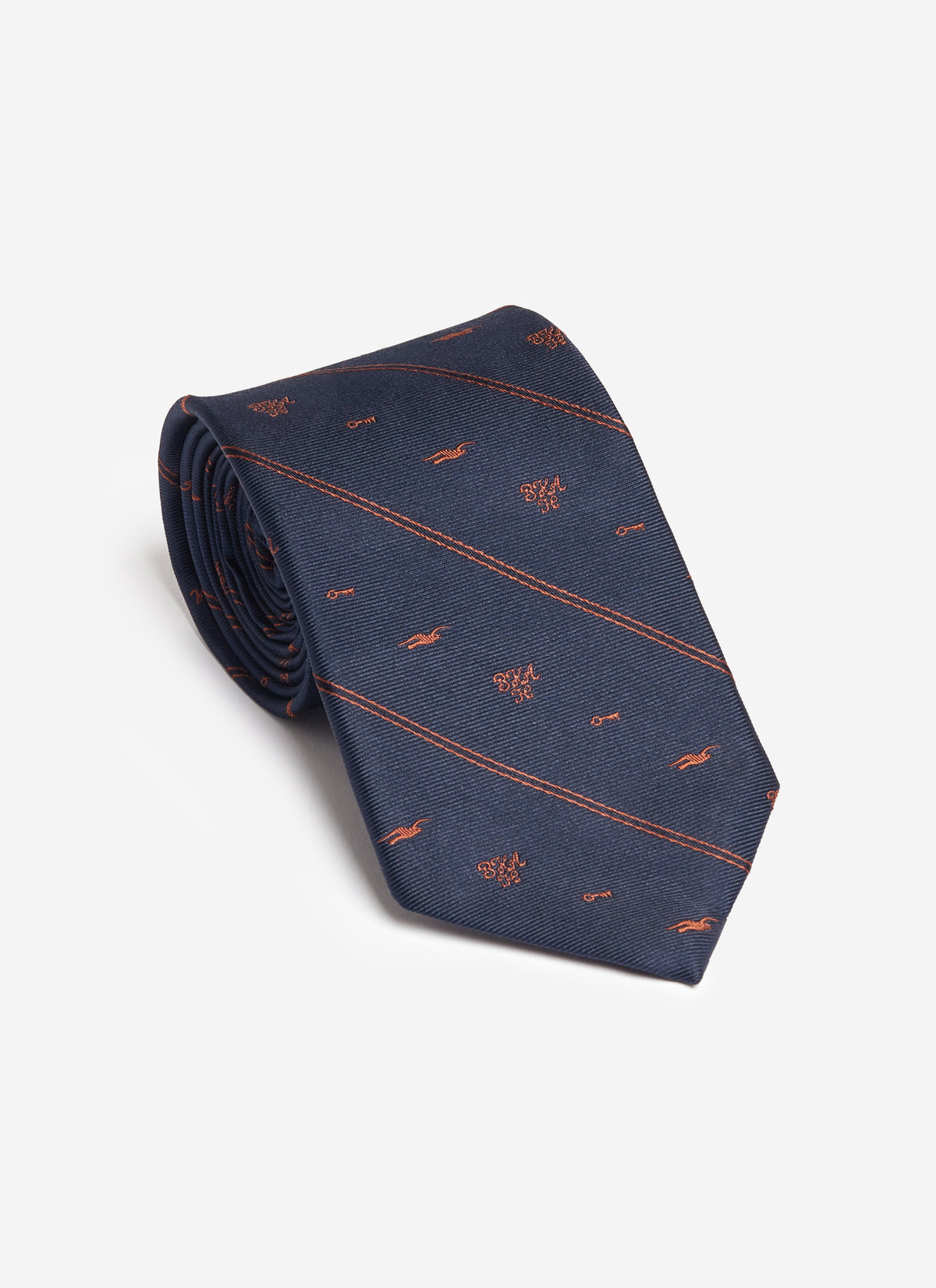 Men's Silk Tie - Jacquard Stripe - Percival x Brighton & Hove Albion F.C. - Navy