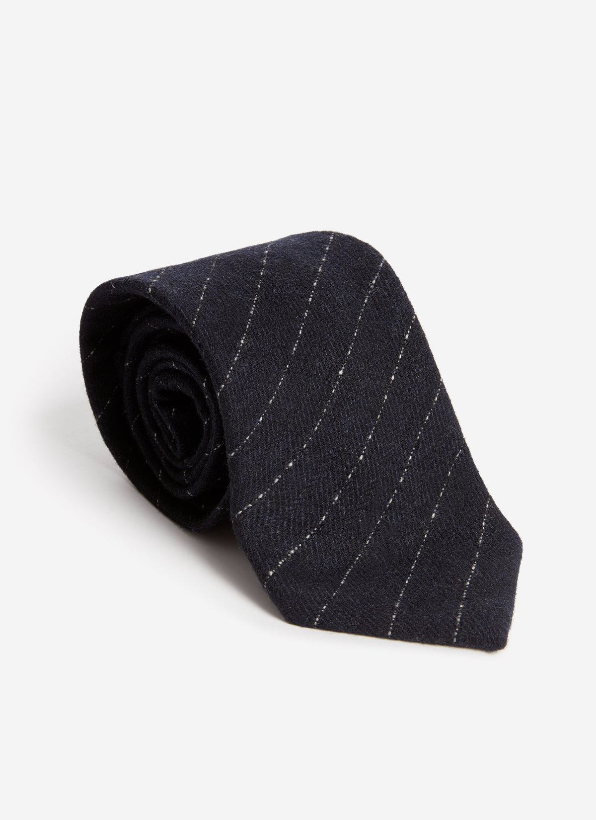 Men's Textured Stripe Tie - Cotton - Navy