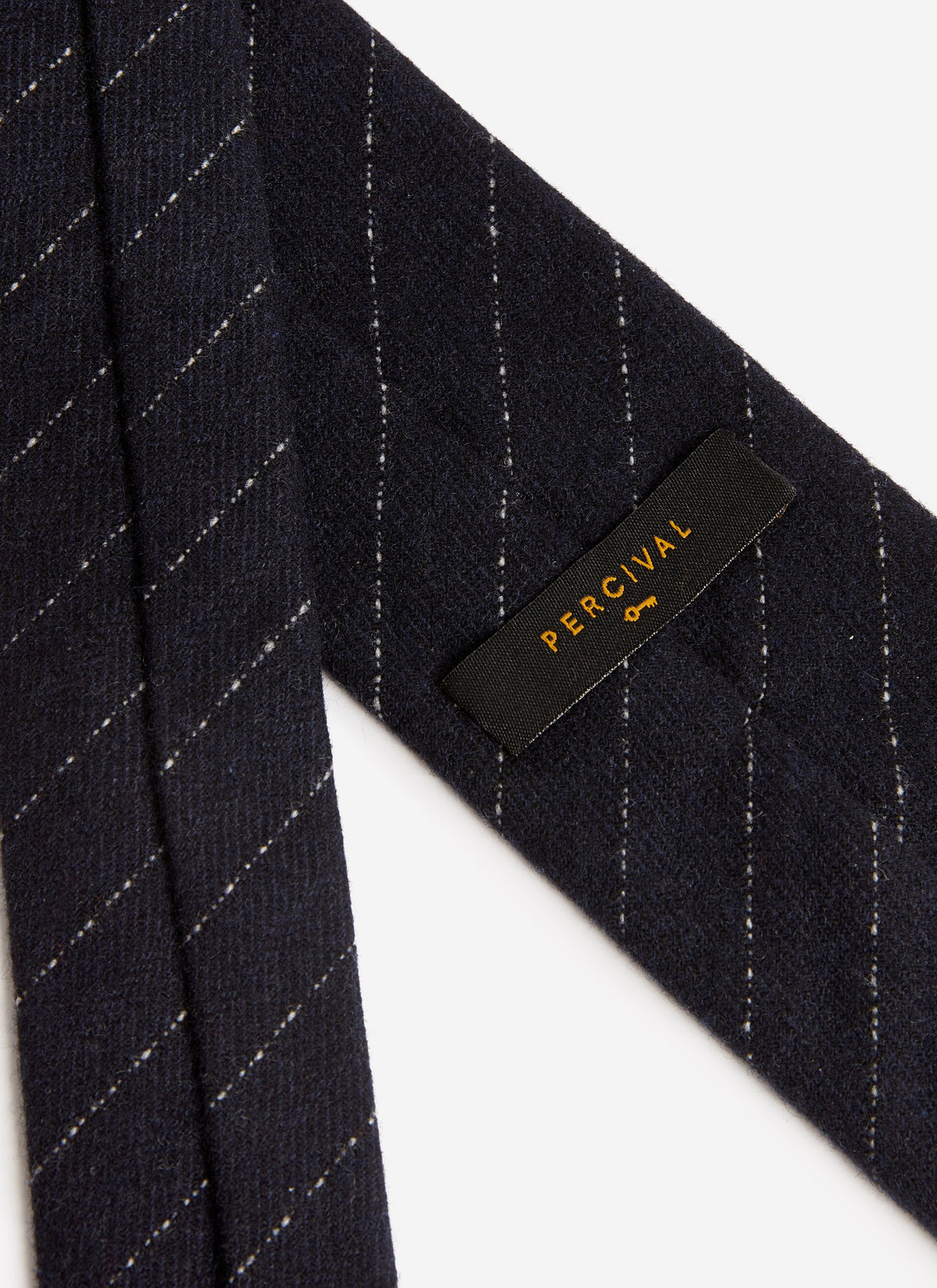Men's Textured Stripe Tie - Cotton - Navy