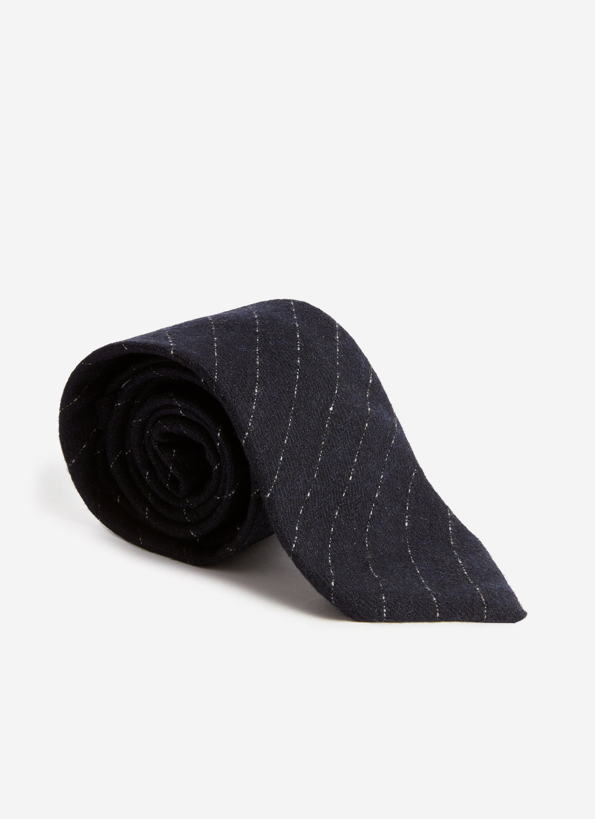 Men's Textured Stripe Tie - Cotton - Navy