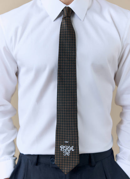 Men's Houndstooth Tie - Percival x Brighton & Hove Albion F.C. - Brown