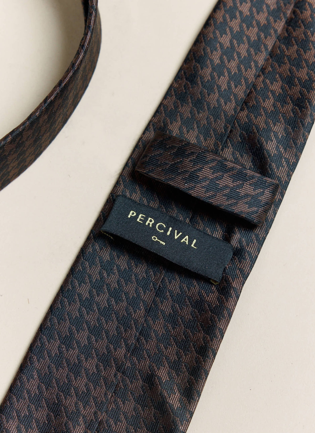 Men's Houndstooth Tie - Percival x Brighton & Hove Albion F.C. - Brown