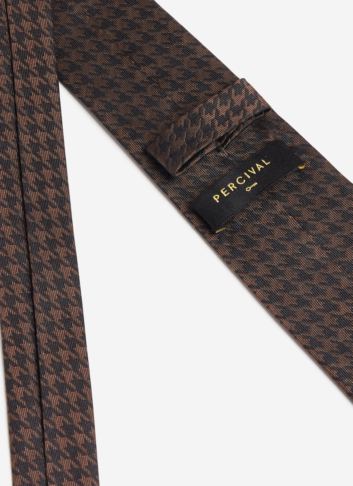 Men's Houndstooth Tie - Percival x Brighton & Hove Albion F.C. - Brown