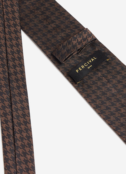 Men's Houndstooth Tie - Percival x Brighton & Hove Albion F.C. - Brown