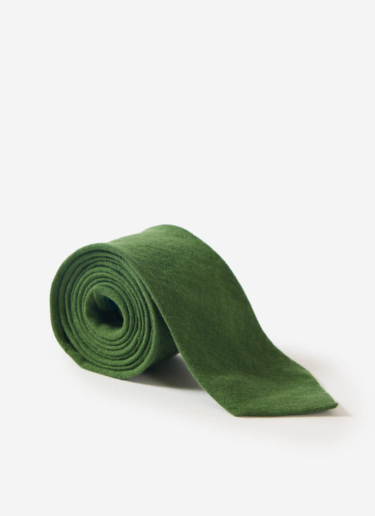 Linen Tie - Forest Green
