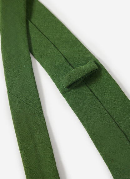 Linen Tie - Forest Green
