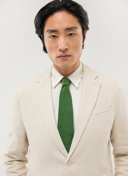 Linen Tie - Forest Green