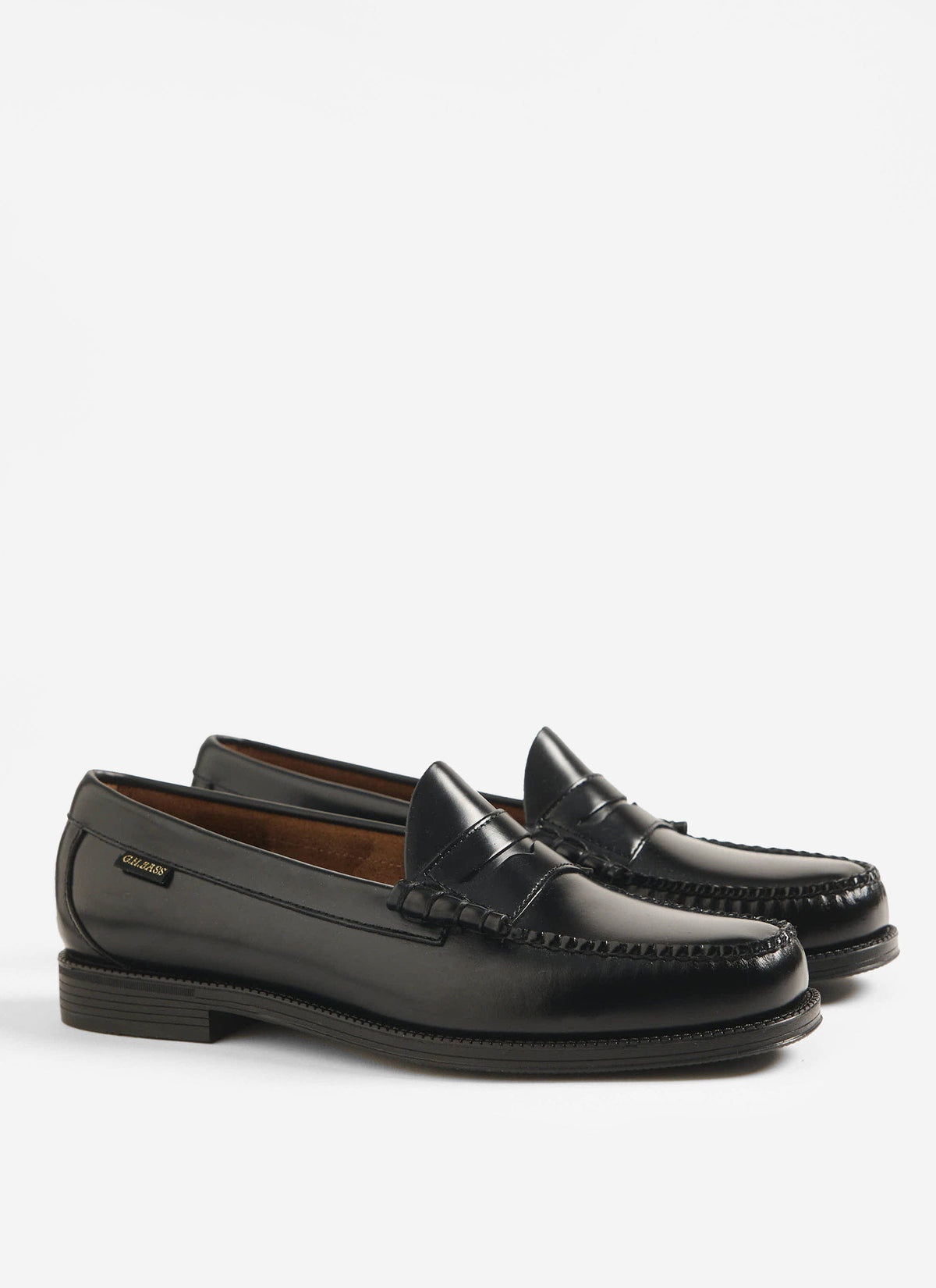 Men's G.H. Bass Weejuns Penny Loafers - Leather - Black - Percival