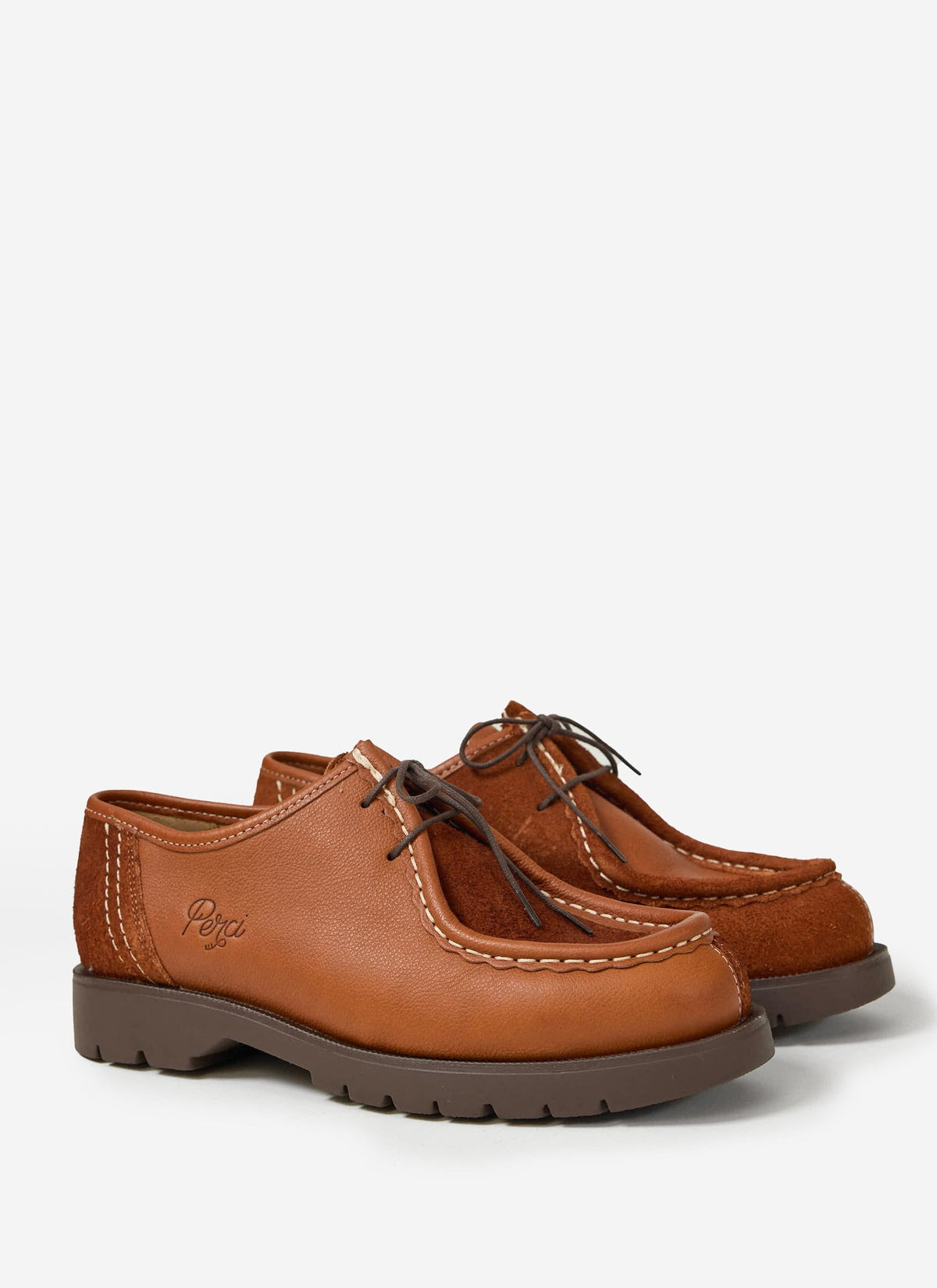 Kleman x Percival - Padror Patchwork Shoe - Cognac