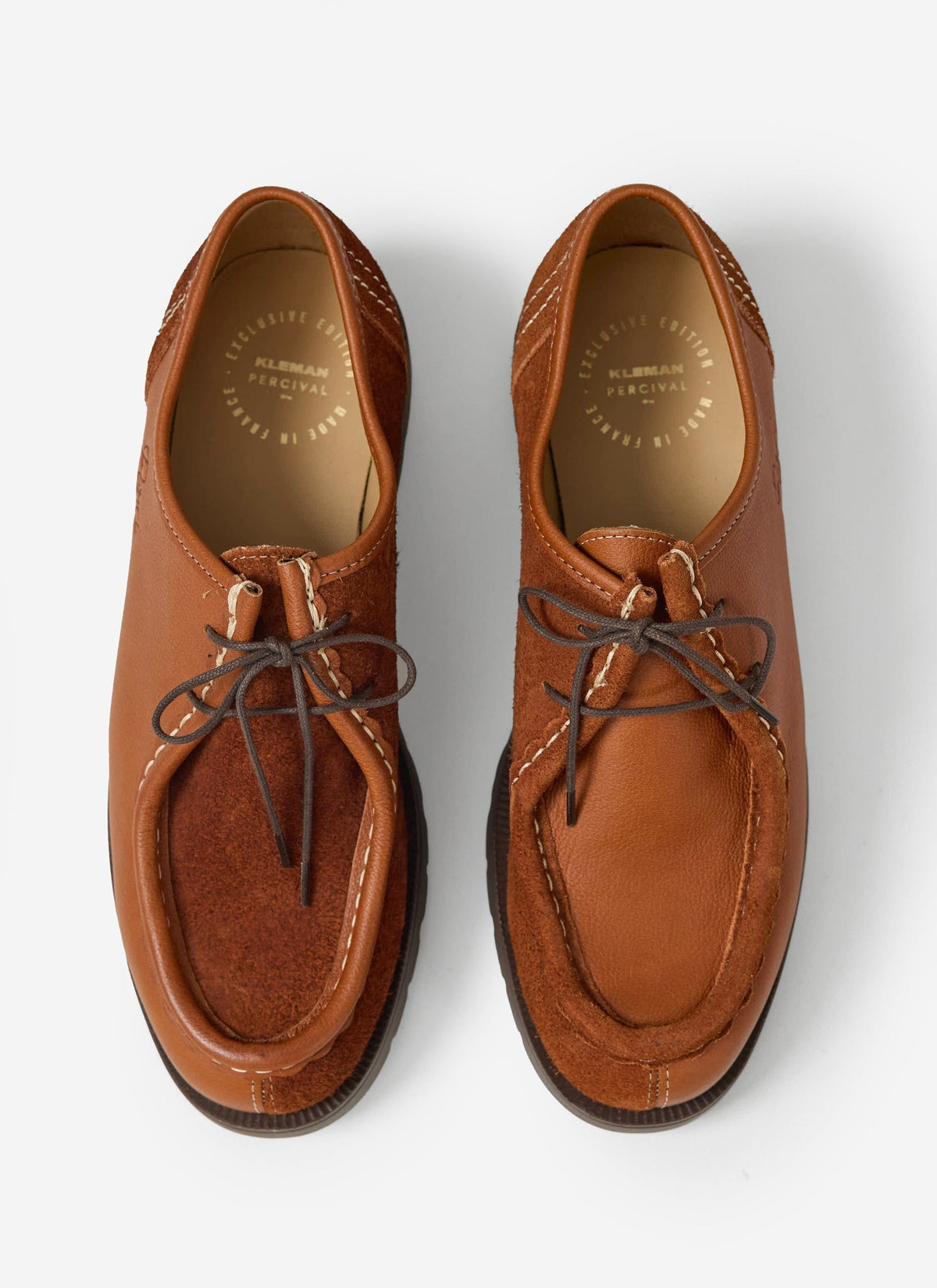 Kleman x Percival - Padror Patchwork Shoe - Cognac