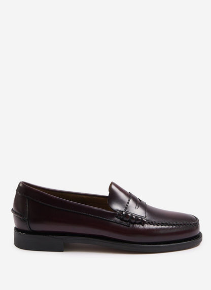 Men's Sebago Loafers - Classic Dan - 100% Leather - Burgundy Red
