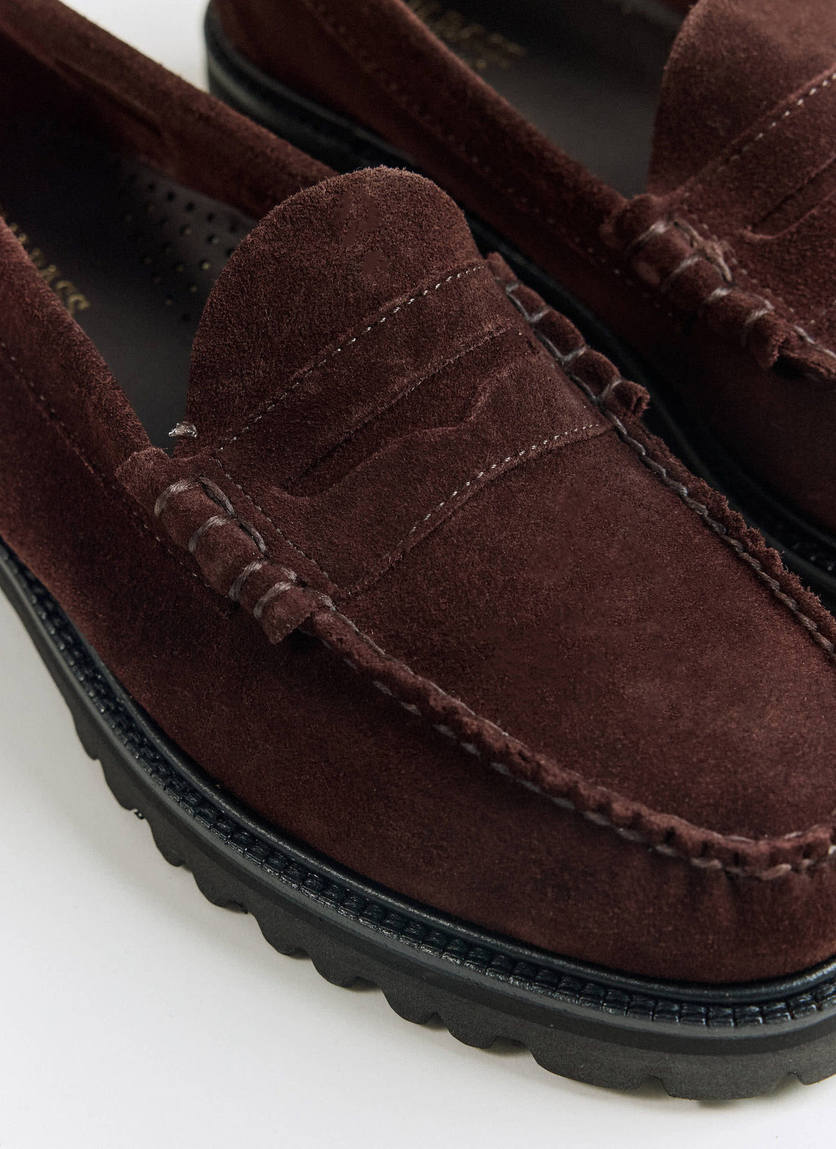 Men's Penny Loafers - G.H.Bass Weejun 90 Larson - Chocolate Suede