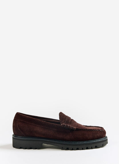 Men's Penny Loafers - G.H.Bass Weejun 90 Larson - Chocolate Suede