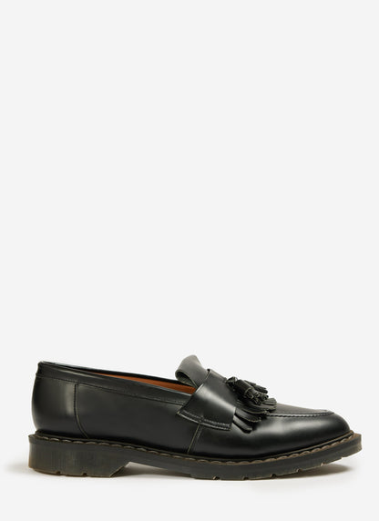 Men's Solovair Loafers - Hi-Shine Tassel - 100% Leather - Black
