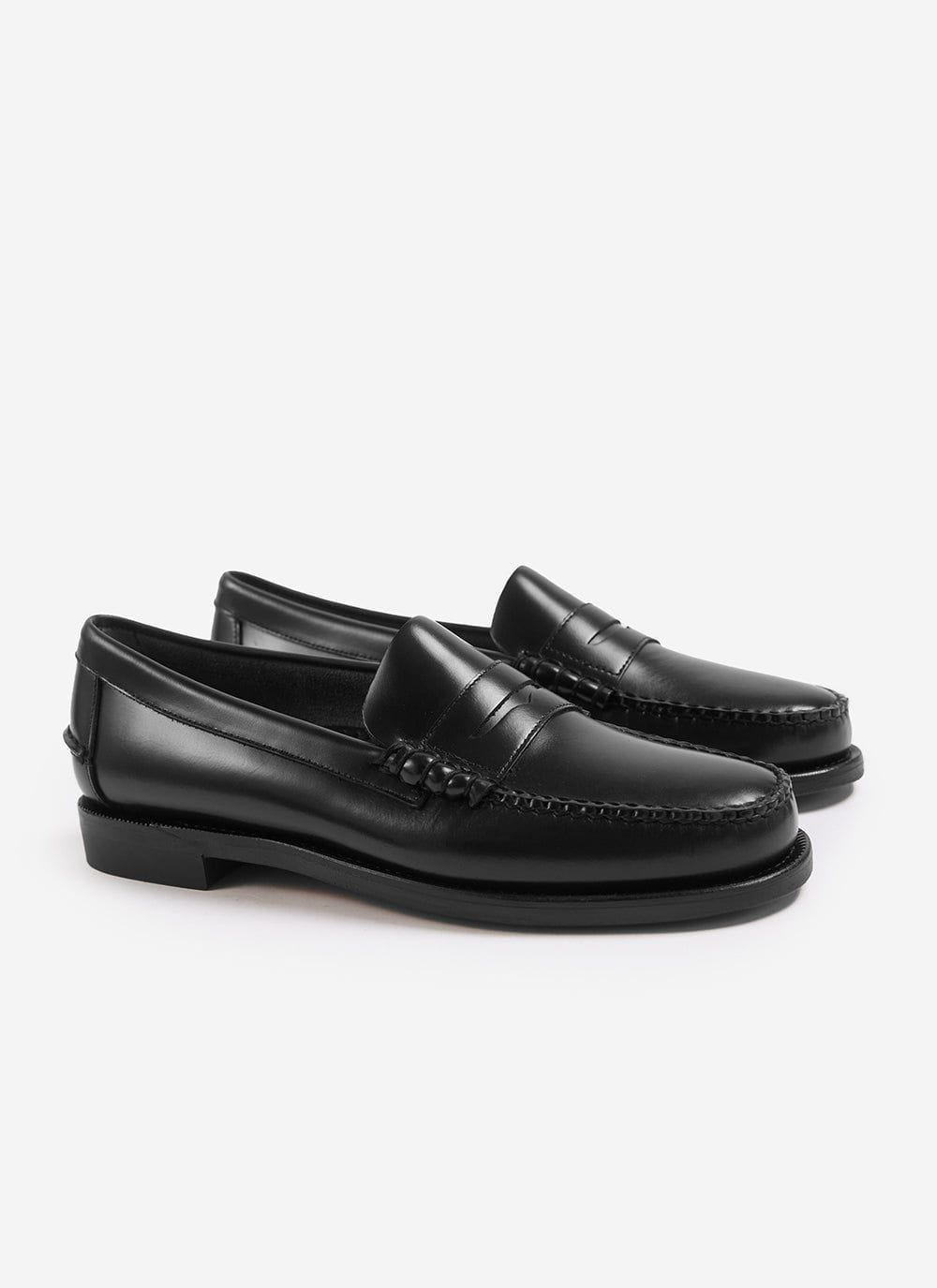 Men's Sebago Loafers - Classic Dan - 100% Leather - Black