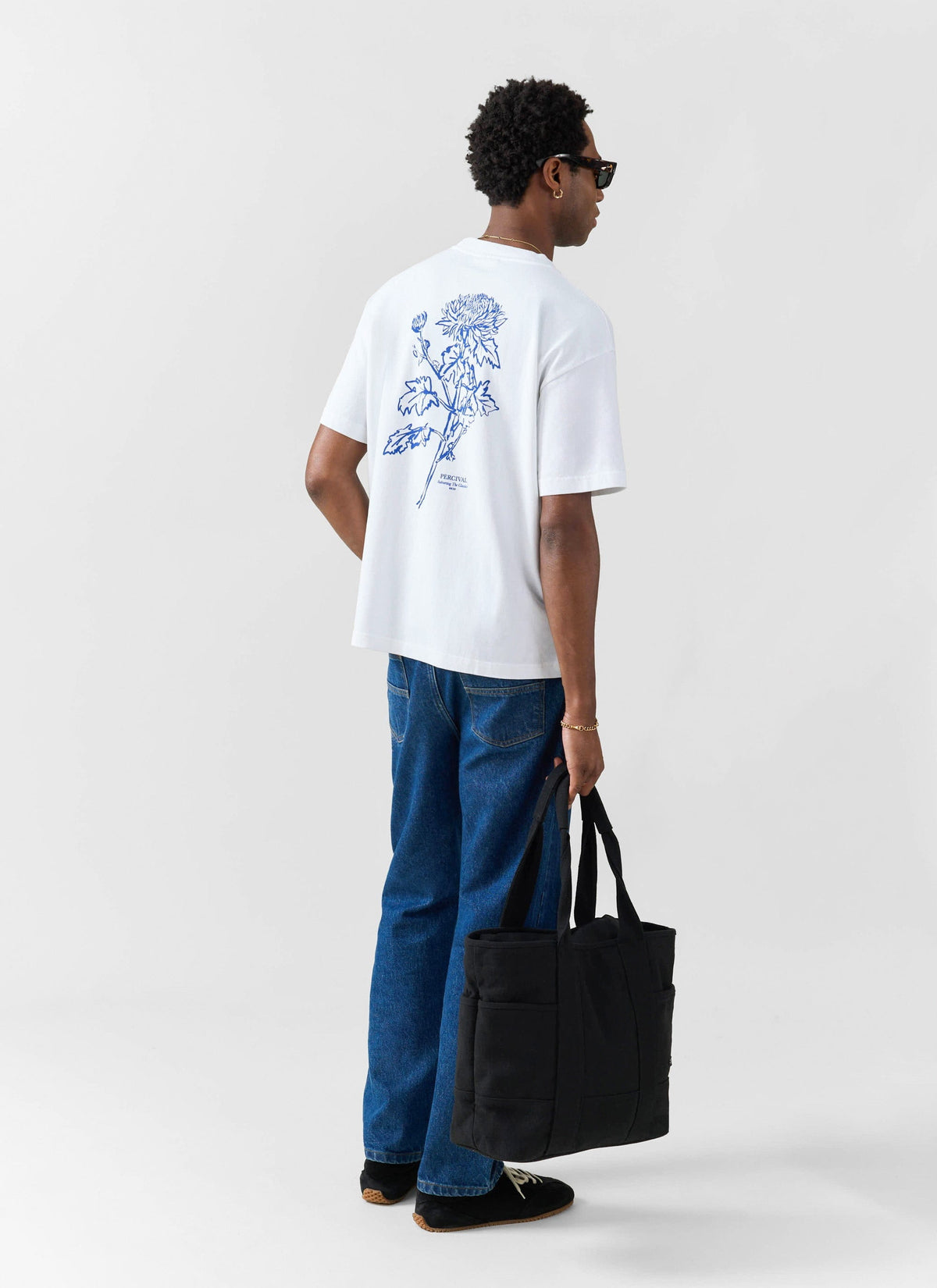 Smith Floral Oversized T Shirt - Organic Cotton - White