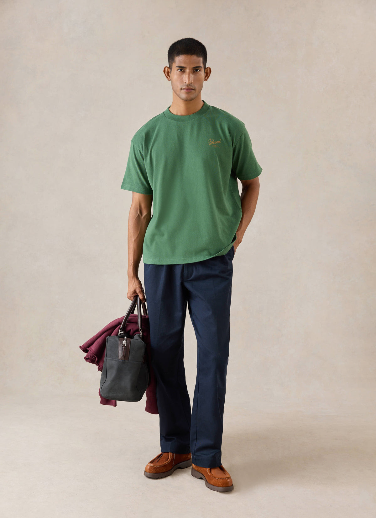 Marley Oversized T-Shirt - Forest Green - Organic Cotton - Percival