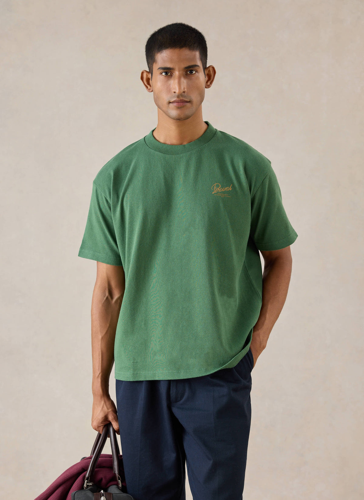 Marley Oversized T-Shirt - Forest Green - Organic Cotton - Percival