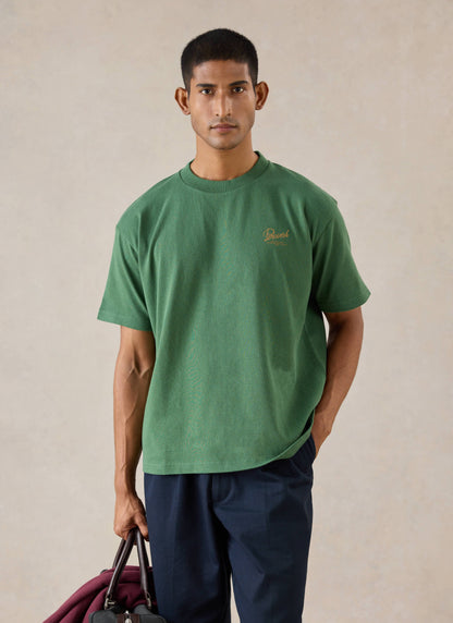 Marley Oversized T-Shirt - Forest Green - Organic Cotton - Percival