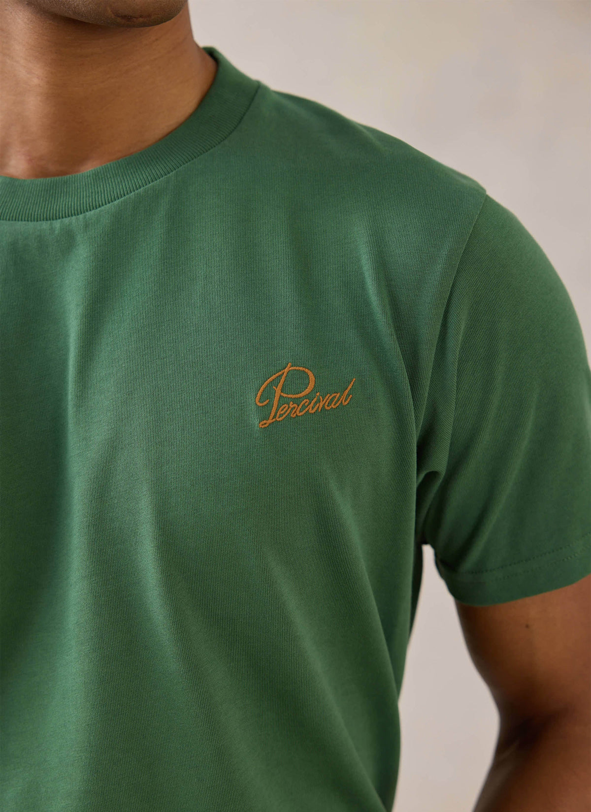 Men's Forest Script Embroidered T-Shirt - Organic Cotton - Percival