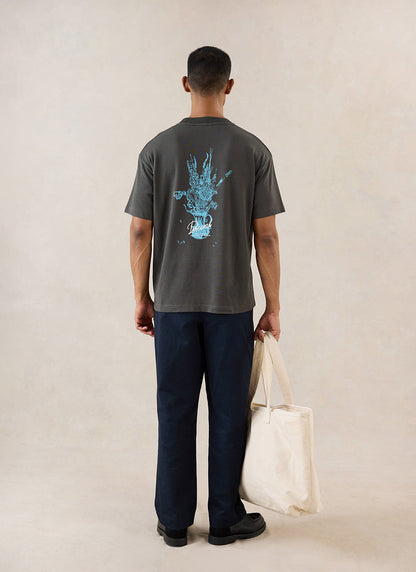 Dawson Oversized T-Shirt - Charcoal Organic Cotton - Percival