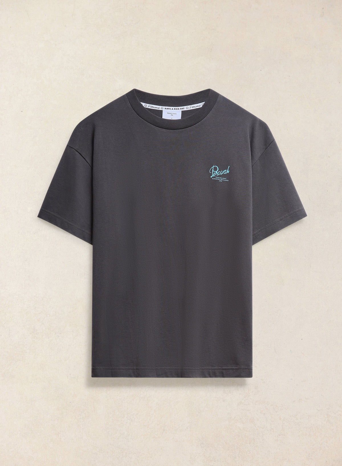 Dawson Oversized T-Shirt - Charcoal Organic Cotton - Percival