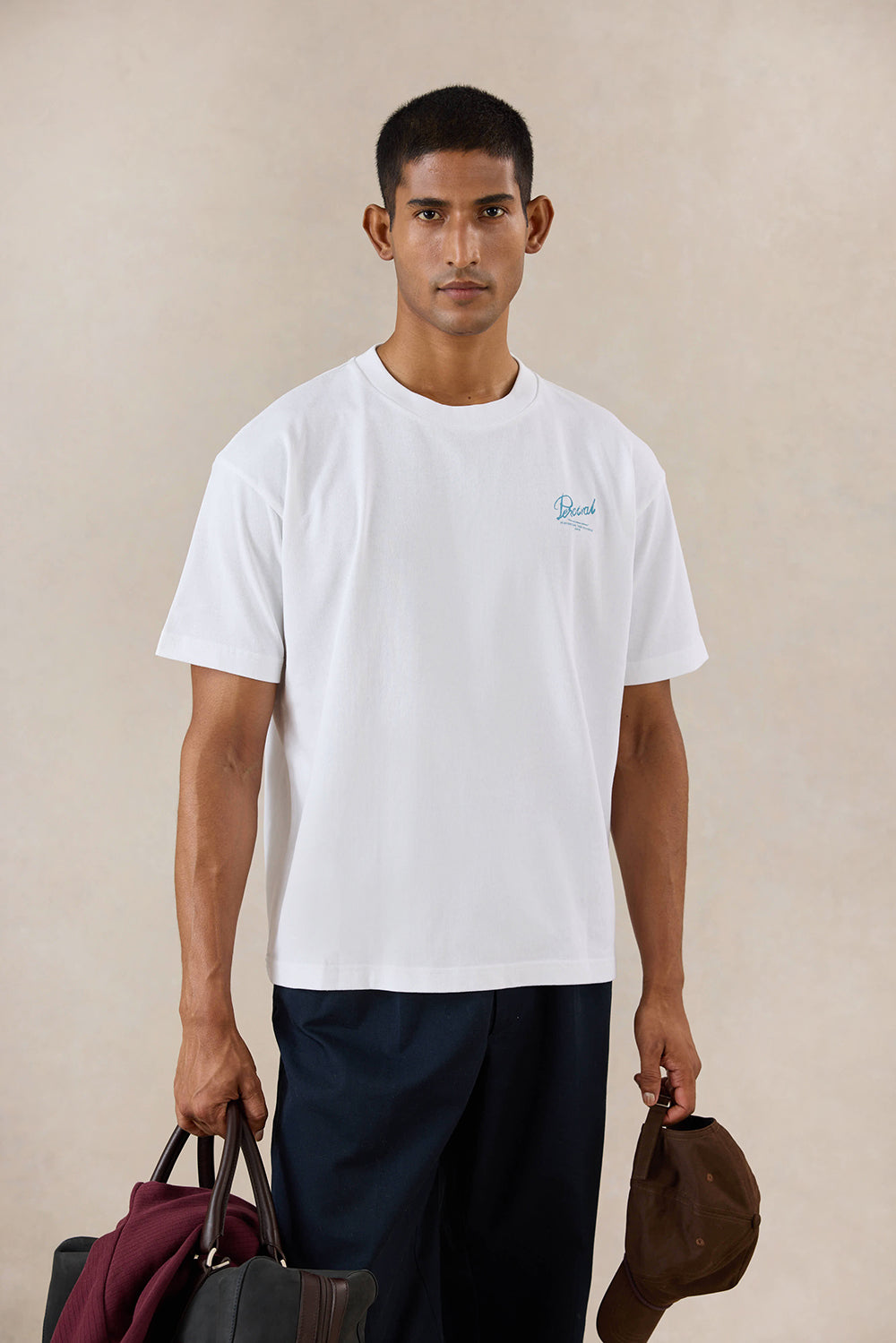Dawson Oversized T-Shirt - Organic Cotton - White - Percival