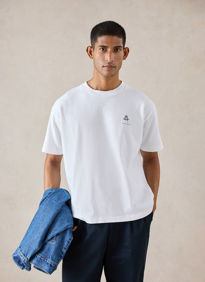 Earl Oversized T-Shirt - White Organic Cotton - Percival