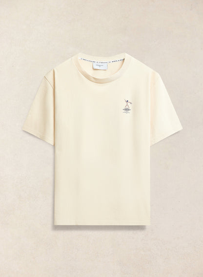 Men's Oversized Graphic T Shirt - Kingston - Cotton - Cream - Percival