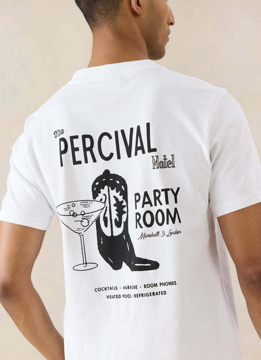 Men's Cowboy Boot T-Shirt - 100% Organic Cotton - White