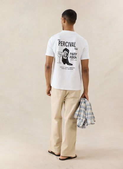 Men's Cowboy Boot T-Shirt - 100% Organic Cotton - White