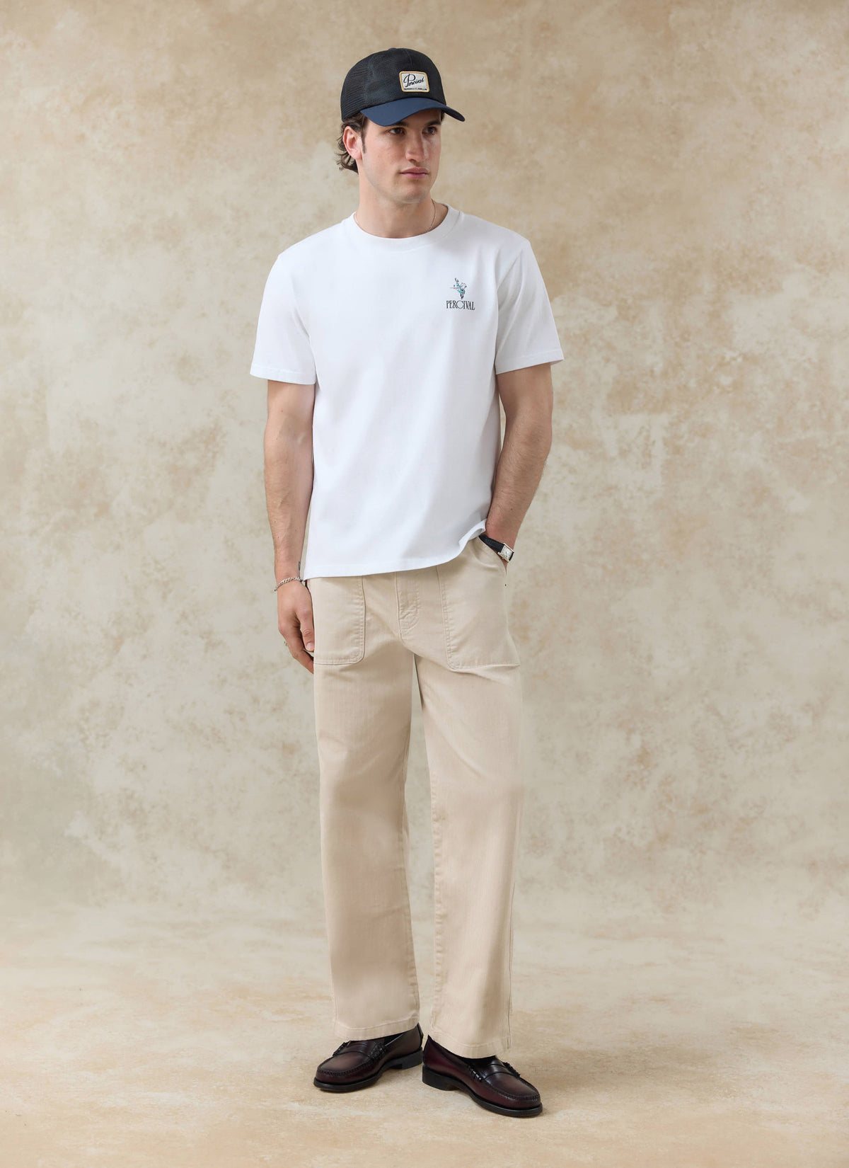 Men's Graphic White T Shirt - Walker - Cotton