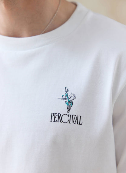 Men's Graphic White T Shirt - Walker - Cotton
