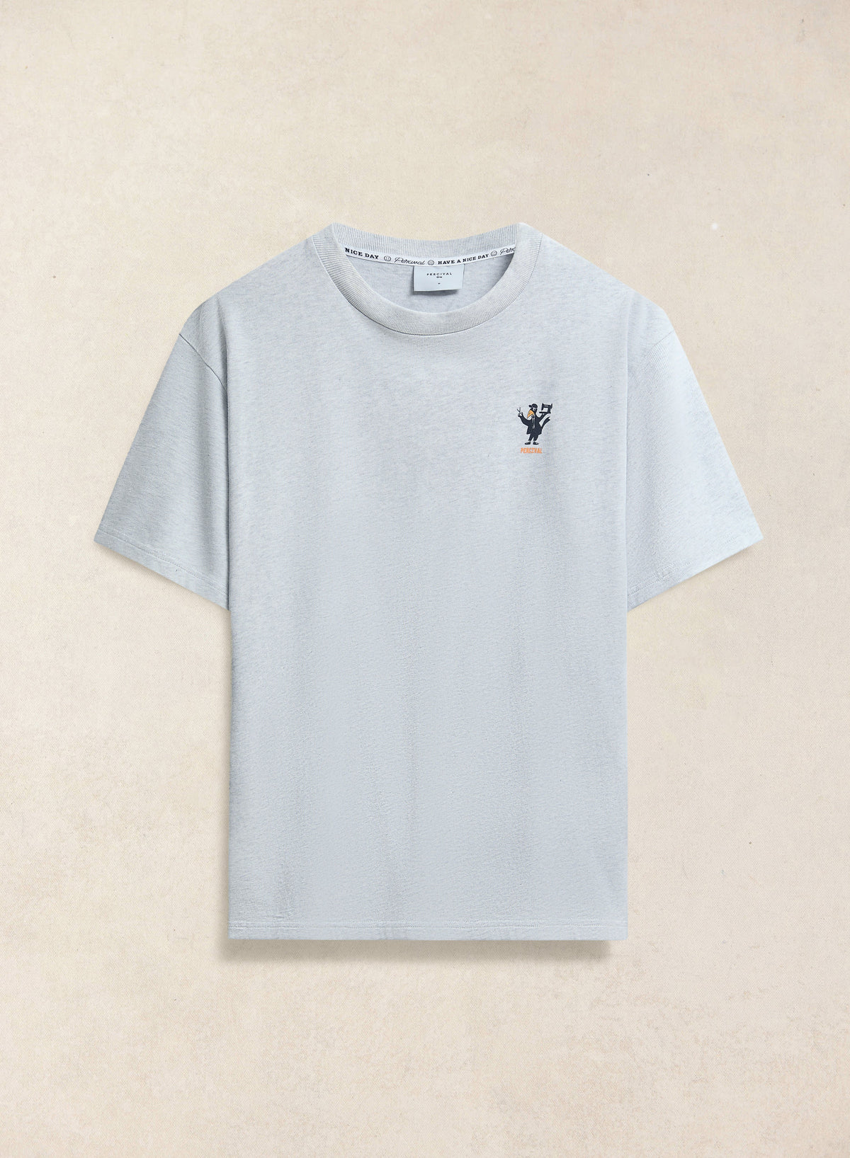 Men's Oversized Graphic T Shirt - Atticus - Cotton - Grey - Percival