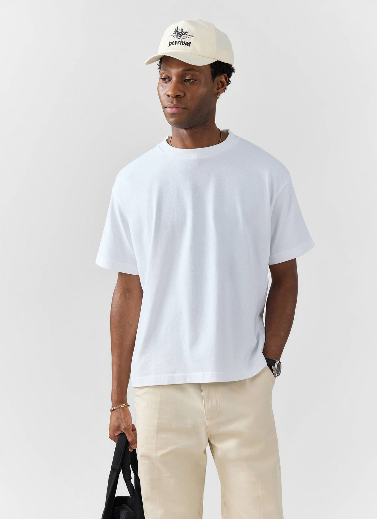 Men's Oversized Cotton T Shirts - 3 Pack - White