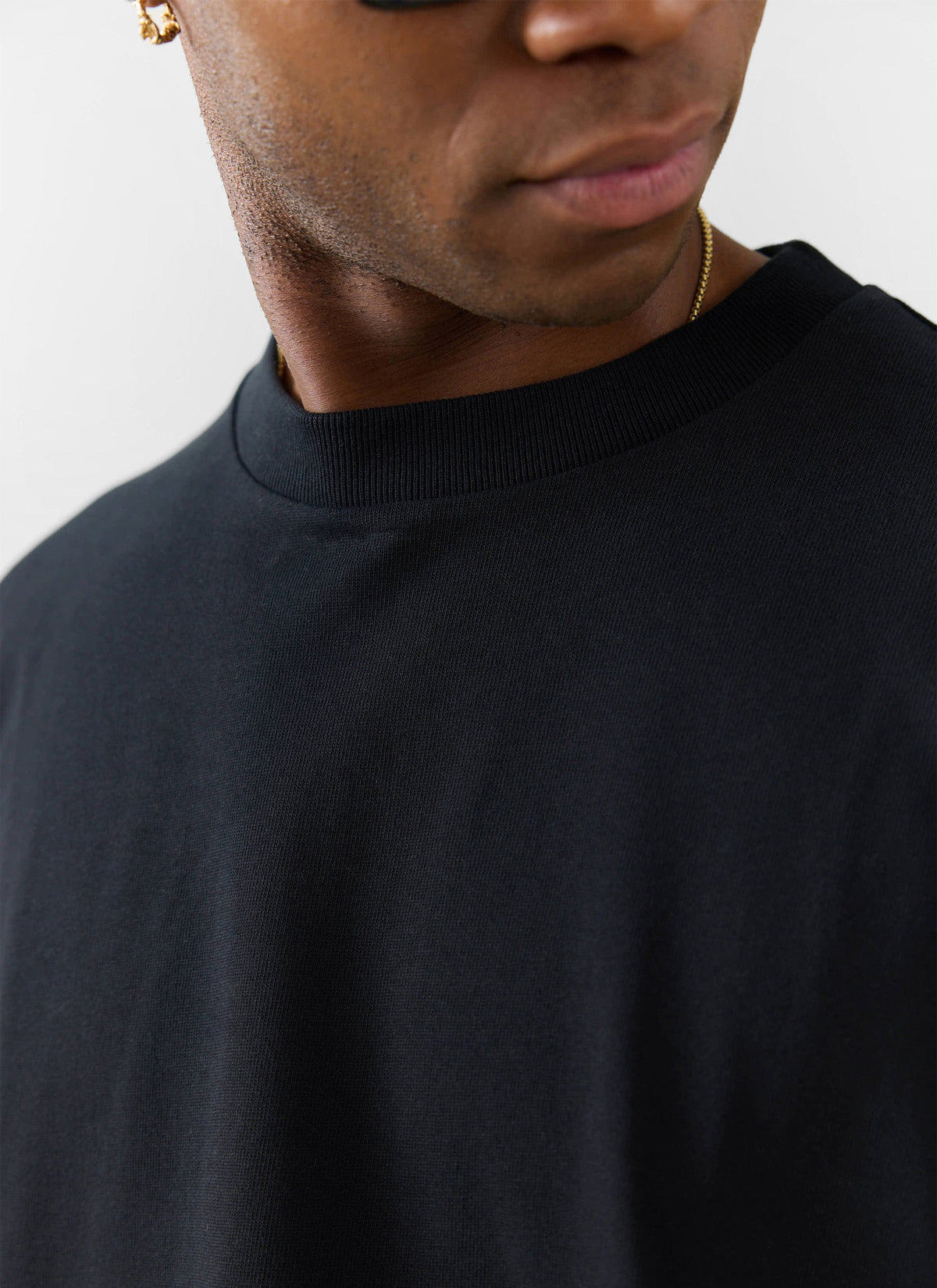 Men's Oversized Cotton T Shirts - 3 Pack - Black
