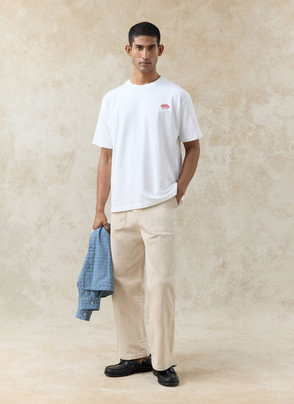 Men's Oversized T-Shirt: Gordon - Organic Cotton - White