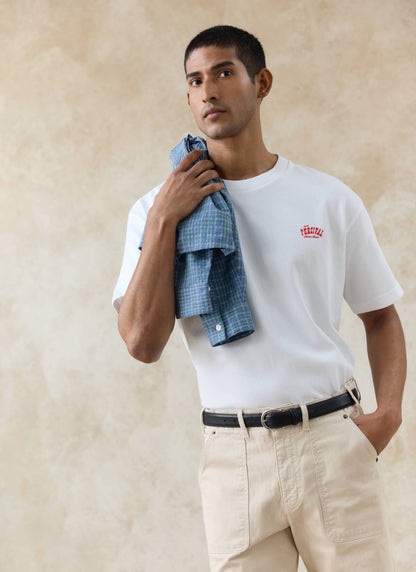 Men's Oversized T-Shirt: Gordon - Organic Cotton - White