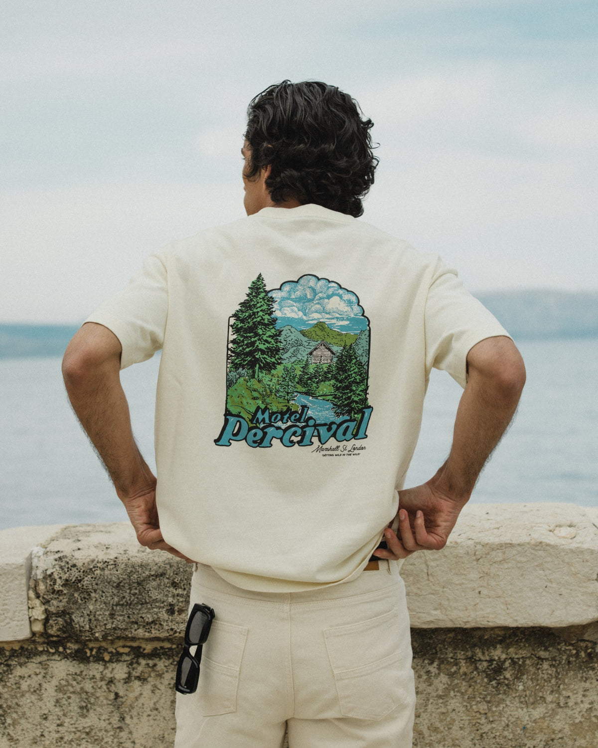 Men's Cream Oversized T Shirt - Arnold - Organic Cotton