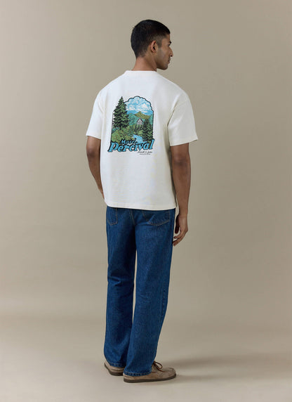 Men's Cream Oversized T Shirt - Arnold - Organic Cotton