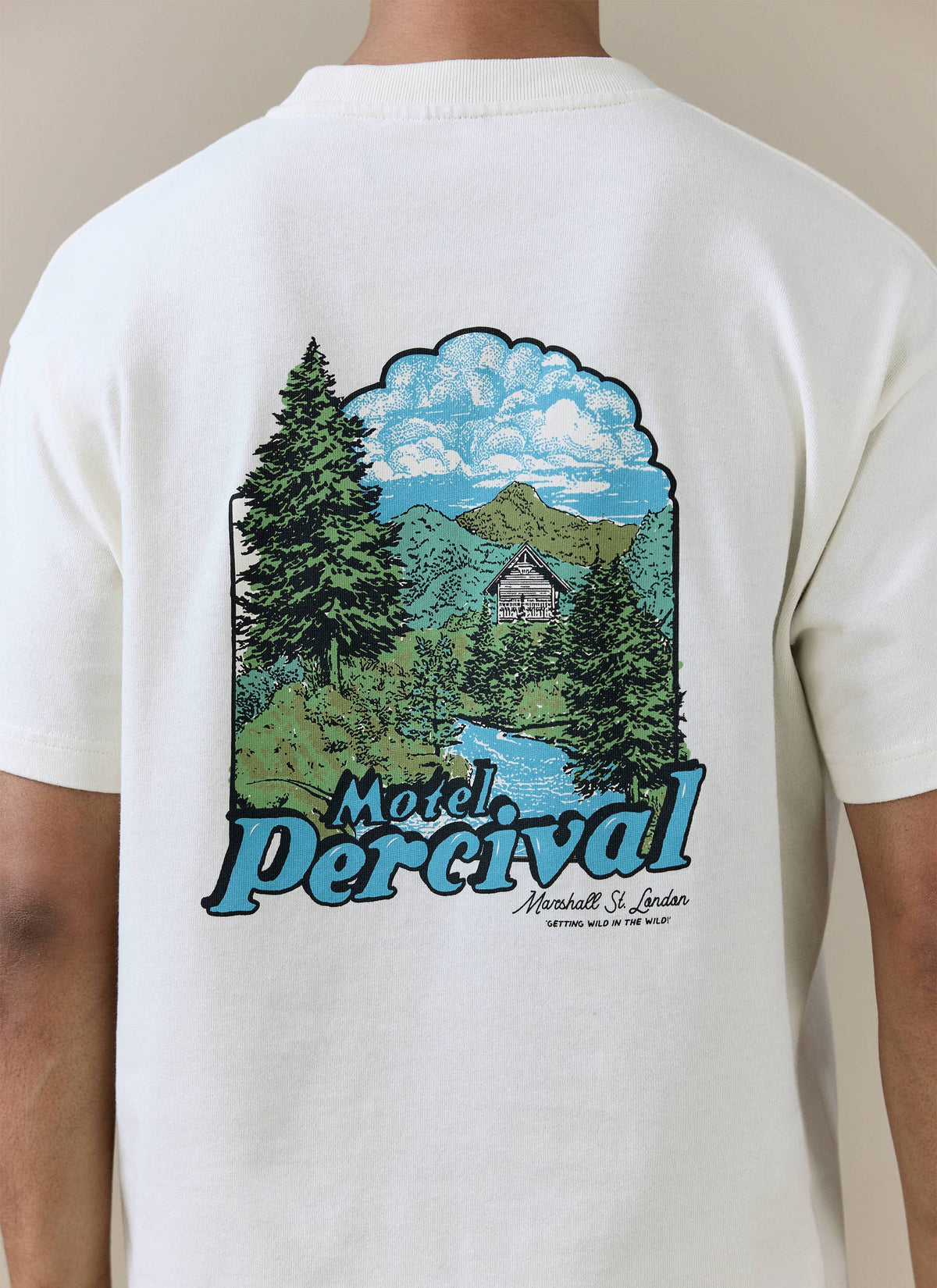 Men's Cream Oversized T Shirt - Arnold - Organic Cotton