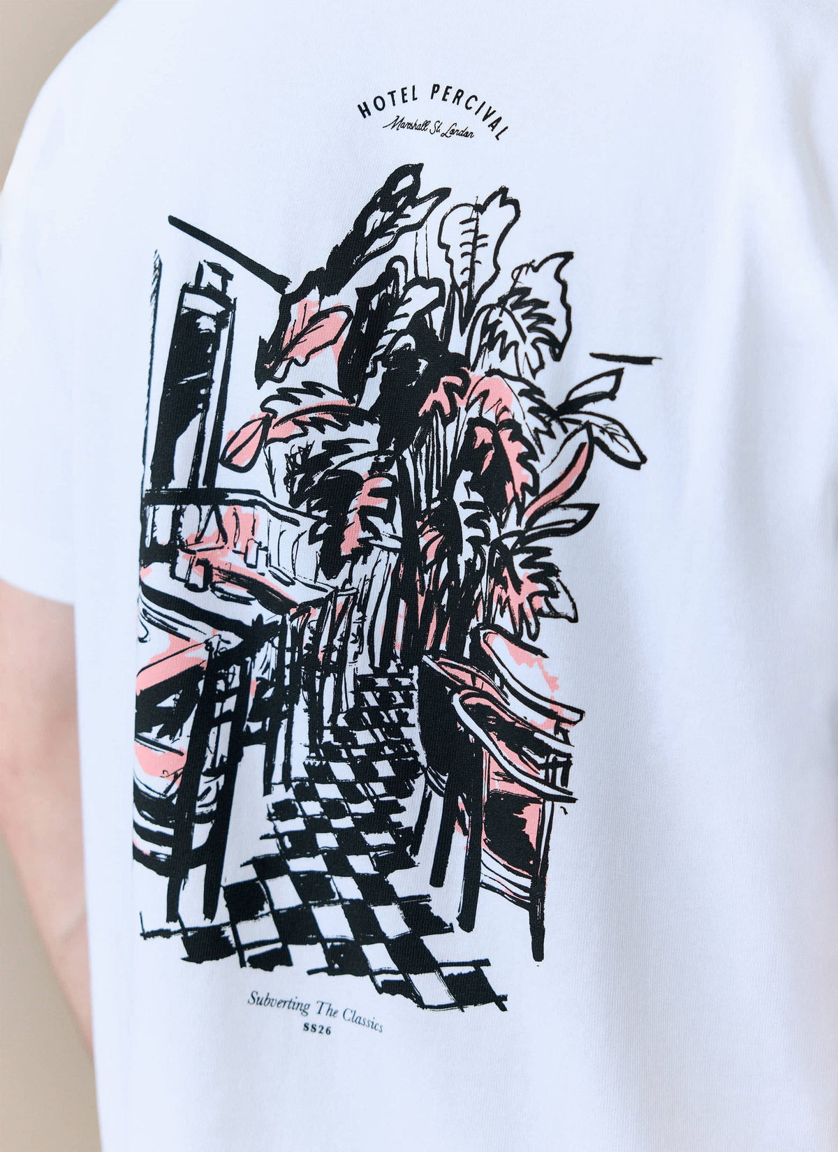 Men's T Shirt - Hotel Bistro Oversized - Organic Cotton - White