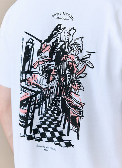 Men's T Shirt - Hotel Bistro Oversized - Organic Cotton - White