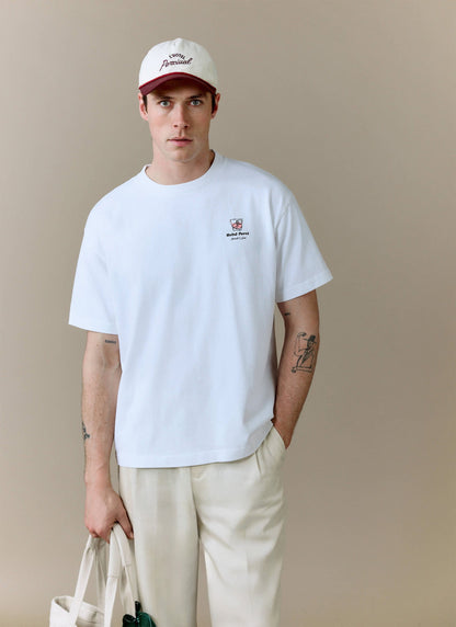 Men's T Shirt - Hotel Bistro Oversized - Organic Cotton - White